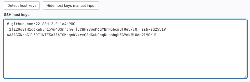 Dropdown input host keys manually with input