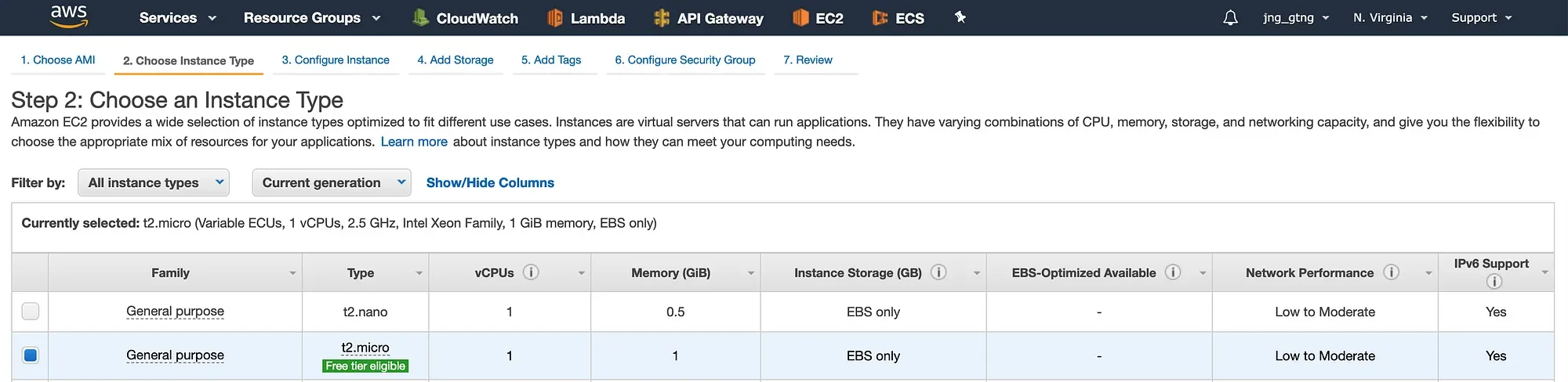 AWS EC2 